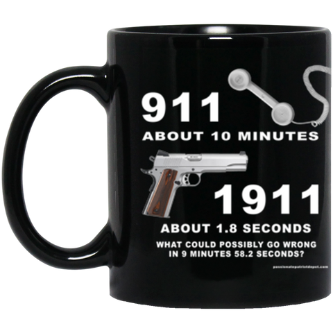 911-1911-11 BM11OZ 11 oz. Black Mug