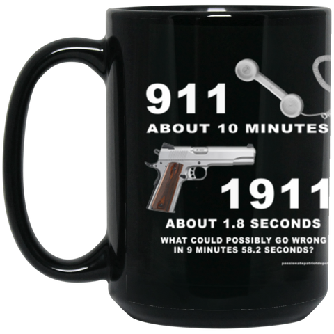 911-1911-15 BM15OZ 15 oz. Black Mug