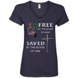 Free Saved 88VL Anvil Ladies' V-Neck T-Shirt
