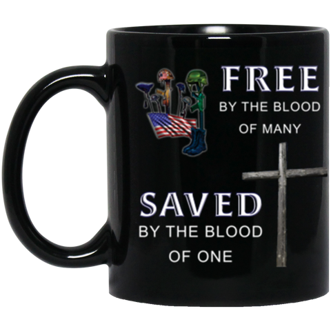 Free Saved 11oz BM11OZ 11 oz. Black Mug